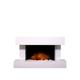 Adam Fires & Fireplaces Manola White Electric Wall Suite With Remote