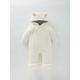 Mini V by Very Baby Unisex Faux Fur Cuddle Suit - Ivory, Ivory, Size Age(Months): 6-9 Months (20Lbs)
