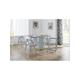 Julian Bowen Savoy 120 Cm Space Saver Dining Table + 4 Chairs - Grey