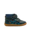 Start-rite Adventure Leather Camo Hi-Top Double Riptape Boys First Boots - Teal Green, Dark Green, Size 6.5 Younger
