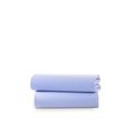 Clair De Lune Pack of 2 Fitted Pram/Crib Sheets - Blue, Blue