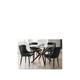 Julian Bowen Set Of Chelsea 120 Cm Round Glass Top Dining Table + 4 Luxe Grey Chairs