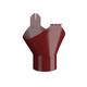 Lindab Steel Gutter Half Round 150mm to 100mm Gutter Outlet - Dark Red Lindab Rainline OMVC150DR