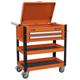 Sealey Sealey AP760MO Heavy-Duty Mobile Tool & Parts Trolley 2 Drawers & Lockable Top - Orange