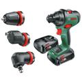 Power for All Alliance Bosch AdvancedDrill 18 Classic Green Cordless Two-speed Drill/Driver (With 2 x Battery, 1 x Charger & 3 Attachments)