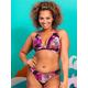 Curvy Kate Pool Party Non Wired Triangle Bikini Top Print Mix, Multi, Size 32H/Hh, Women