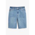 High-waist denim shorts - Blue