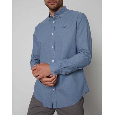 Threadbare Men's Denim Blue Cotton Long Sleeve Slim Fit Shirt