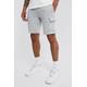 Mens Grey Basic Slim Fit Mid Length Jersey Cargo Short, Grey