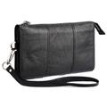 DFV mobile Genuine Leather Case Handbag for Motorola RAZR MAXX Black