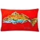 Caroline's Treasures Carolines Treasures MW1111PW1216 Fish - Red Fish Red Head Canvas Fabric Decor Multicolored 12H x16W