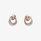 Hot Diamonds Silver & Rose Gold Plated Unity Circle Earrings DE611