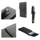 DFV mobile Leather Flip Belt Clip Metal Case Holster Vertical for Prestigio MultiPhone 7500 32 GB Black