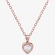 Ted Baker Hannela Rose Gold Finish Crystal Heart Pendant Necklace TBJ1681-24-02