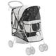 PawHut Dog Stroller Rain Cover, Cover for Dog Pram Stroller Buggy w/ Rear Side Entry, Grey