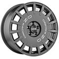 OZ Racing Rally Racing Alloy Wheels In Dark Graphite Silver Lettering Set Of 4 - 17x8 Inch ET28 4x100 PCD Dark Graphite Silver Lettering, Graphite