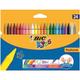Bic Kids Plastidecor Hard Sharpenable Crayons Assorted Colours (Pack 24) - 8297721
