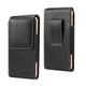 DFV mobile Vertical Leather Holster with Belt Loop for Senseit T300 Black