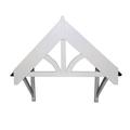 Britmet The Coneygree Curved W-Truss Apex Decorative Finial Door Canopy Kit with Straight Brackets - Bramble Brown Britmet Lightweight Roofing BMCANOPY-FITTED-CONEY081