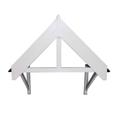 Britmet The Coneygree T-Truss Apex Angled Finial Door Canopy Kit with Straight Brackets - Rustic Brown Britmet Lightweight Roofing BMCANOPY-FITTED-CONEY094