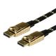 Roline 11.04.5647 Audio Cable, Dp Plug, 5M, Blk/gld