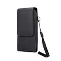 DFV mobile Leather Holster Case Belt Clip Rotary 360 with Card Holder and Magnetic Closure for Prestigio MultiPhone 5508 Duo Black