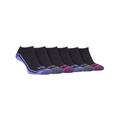 Jeep Womens - 6 Pairs Ladies Performance Poly Low Ankle Length Trainer Socks - Black & Rose Gold - Size UK 4-6.5