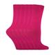 Sock Snob Womens - 6 Pairs Ladies Plain Coloured Cotton Socks - Fuchsia - Size UK 4-6.5