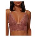 Gossard Womens Superboost Lace Deep V Bralette - Pink Polyamide - Size 44B