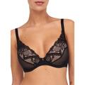 Chantelle Womens Orangerie Dream Plunge T-Shirt Bra - Black Polyamide - Size 36C