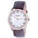 Rudiger Mens R2800-09-001 Ulm Rose-Gold IP Silver Dial Brown Leather Watch - One Size