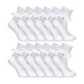 Sock Snob 12 Pair Multipack White Frilly Lace Socks