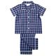 Mini Vanilla Boys' Traditional Summer Check Cotton Pyjamas - Blue - Size 2-3Y