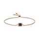 Ladies Rose Gold Coloured Stainless Steel Slider Bracelet