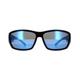 Bolle Wrap Unisex Matte Black and Blue Mirror Sunglasses - One Size