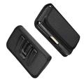 DFV mobile Horizontal Metal Belt Clip Holster with Card Holder in Textile and Leather for Senseit T100 Black