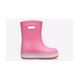 Crocs Childrens Unisex Crocband Rainboot Pull On Wellington Junior - Pink Mixed Material - Size UK 10 Kids