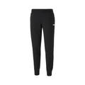 Puma Womens Essentials Full-Length Closed Sweatpants Jogging Bottoms - Black Cotton - Size X-Small