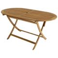 Charles Bentley FSC Acacia Wooden Oval Folding Garden Dining Table