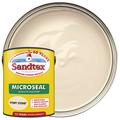 Sandtex Microseal Ultra Smooth Weatherproof Masonry 15 Year Exterior Wall Paint - Ivory Stone - 5L