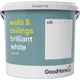 GoodHome Brilliant White Vinyl Silk Emulsion Paint, 5L