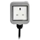 Diall 13A 1 Gang Grey Outdoor Socket & Rcd Plug