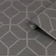 Boutique Asscher Grey Geometric Bronze Effect Textured Wallpaper Sample