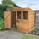 Forest Garden 7X5 Pent Dip Treated Overlap Golden Brown Wooden Shed With Floor - Assembly Service Included