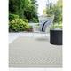 Patio Diamond Flatweave Garden Kitchen Indoor Outdoor Grey Rug Floor Mat Large 160 x 230 cm (5'3'x7'7')