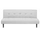 Modern Fabric Sofa 3 Seater Armless Couch Bed Buttoned Light Grey Visby - Grey