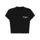 Balmain Crop Logo T-Shirt