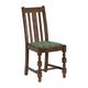 Mayfair Dining Chair with Green Diamond Padded Seat (Pack of 2) Pack of 2