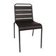 Bolero Black Slatted Steel Side Chairs (Pack of 4) Pack of 4