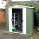 Rowlinson Greenvale 8x6 Metal Apex Shed Garden Storage Unit Cabinet Lockable